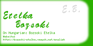 etelka bozsoki business card